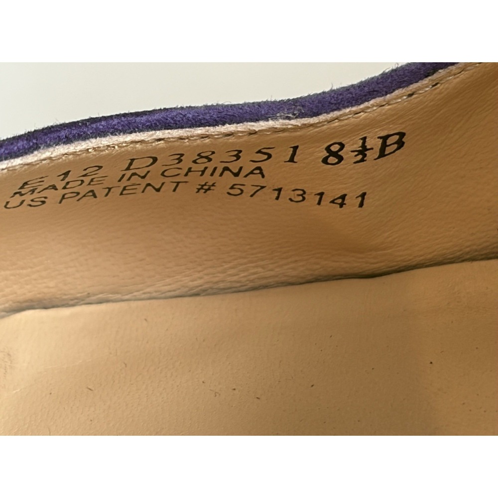 Cole Haan Nike Air Purple Suede Peep Toe Platform Pumps Heels D38351 Womens 8.5B - Picture 4 of 11